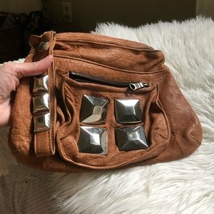 TYLIE Malibu clutch / wristlet - genuine leather with metal studs